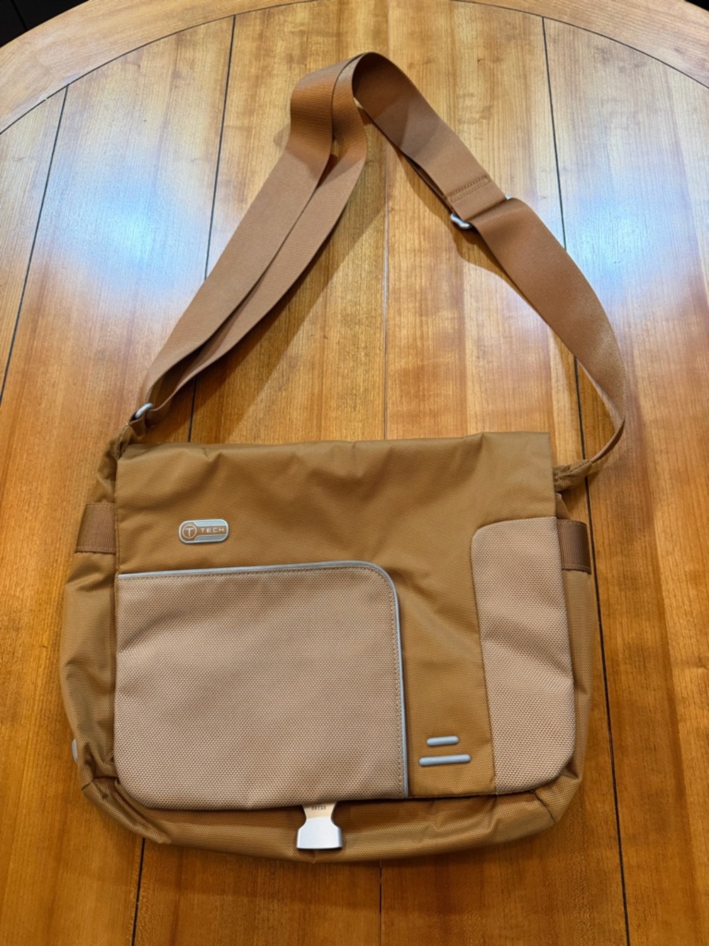 Time Messenger Bag in Brown - Adjustable Crossbody for Men